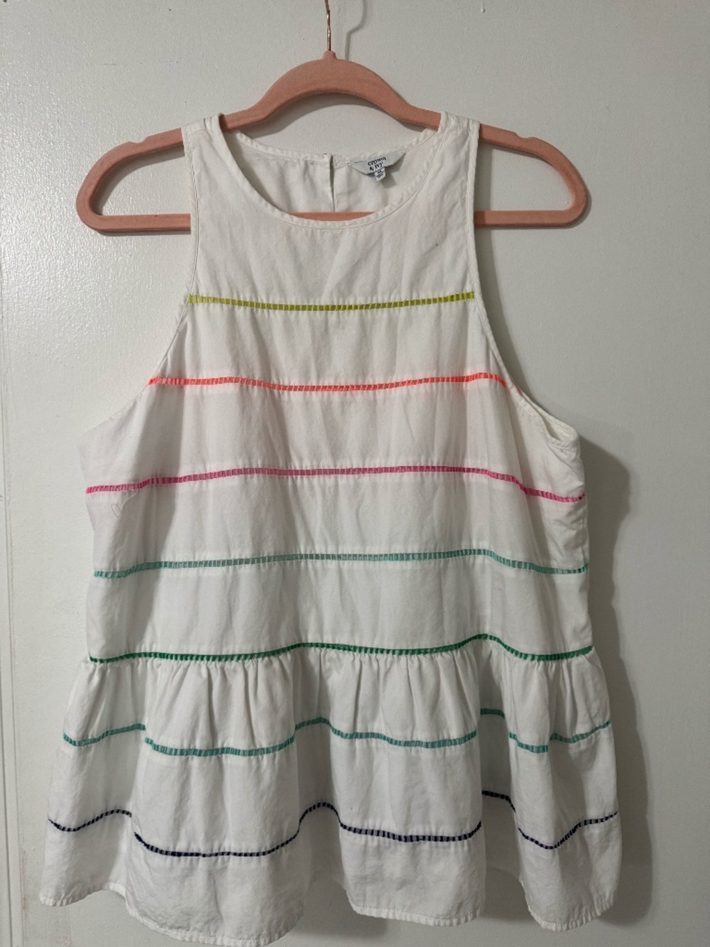 Crown & Ivy Striped Peplum Summer Top